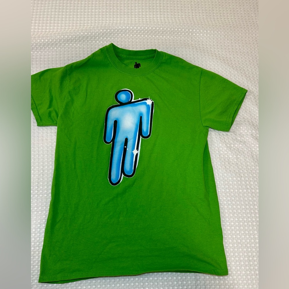 Billie Eilish Graffiti Green  Tshirt for Women- Size Med